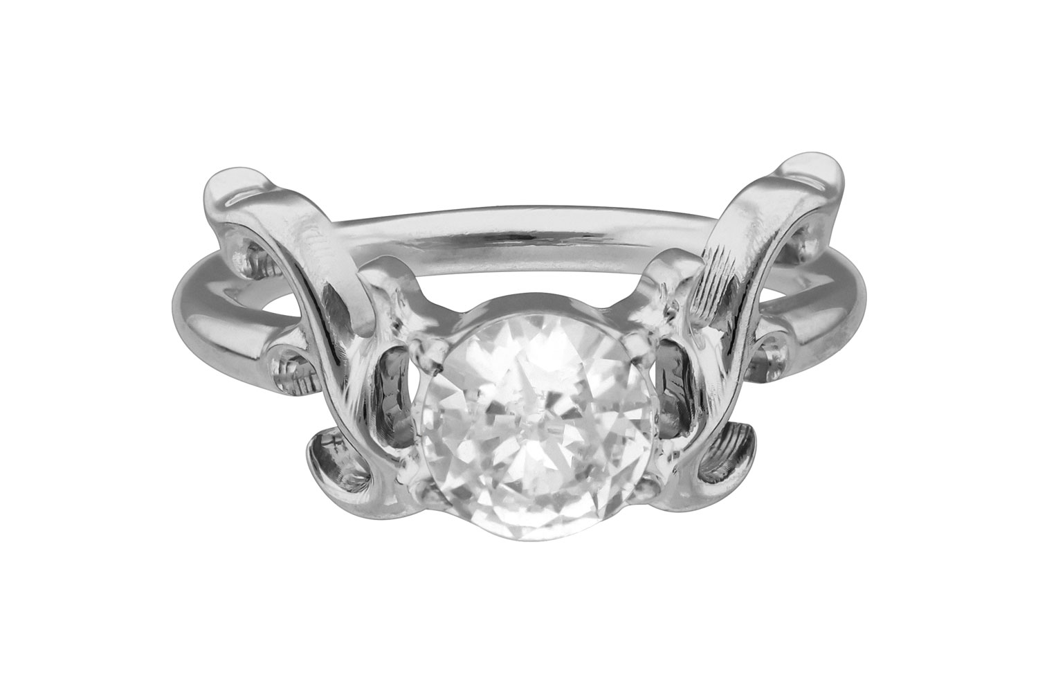 Chirurgenstahl Segmentring Clicker Piercing KRISTALL + GEWEIH